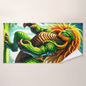 緑の生物 バスタオル (バスタオル)