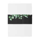 緑の生葉モダン結婚の 招待状ベリーバンド (裏面例)