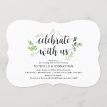 緑の田舎の結婚リハーサルディナー招待状