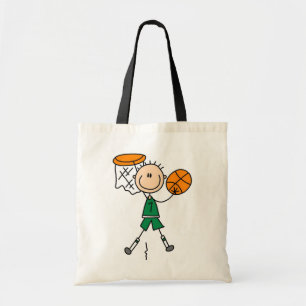 緑の男の子のバスケットボール選手のTシャツおよびギフト トートバッグ