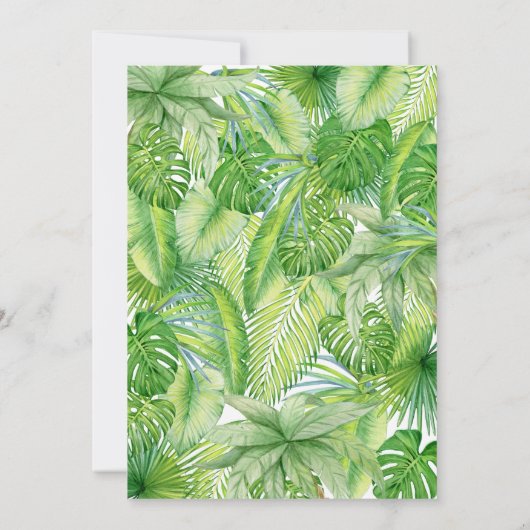 緑の男の子の恐竜の赤ちゃんシャワー 招待状 (裏面)