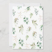 緑の男の子の赤ちゃんシャワー 招待状 (裏面)