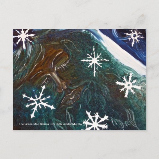 緑の男性はがき ポストカード (正面)