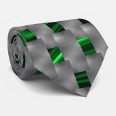 緑の画像が灰色のプレートの下に、長方形の四角形として表示されている ネクタイ (ロール)