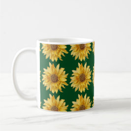 緑の畑のひまわり – 夏 コーヒーマグカップ