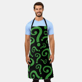 緑の疑問符 エプロン (着用した状態)