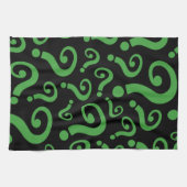 緑の疑問符 キッチンタオル (横)