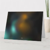 緑の発光するトンボの飛行 サンキューカード (裏面)