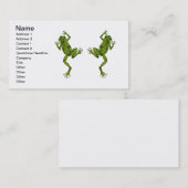 緑の登山のアマガエル 名刺 (正面/裏面)