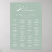 緑の白いアルファベットの座席表 ポスター (正面)