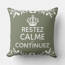 緑の白いオリーブフランスのブの保ブンのア運ルムブランチ クッション