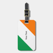 緑の白いオレンジは縞で飾ります ラゲッジタグ (正面縦)