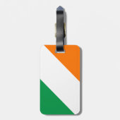 緑の白いオレンジは縞で飾ります ラゲッジタグ (裏面縦)