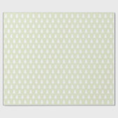 緑の白いクリスマスツリーパターン ラッピングペーパー (フラット)