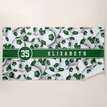 緑の白いサッカーチームの色のスポーツパターン