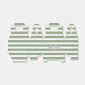 緑の白いストライプ結婚式の引き出物ボックス フェイバーボックス (折り畳みなし)