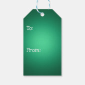 緑の白いスポットライト ギフトタグ (裏面)