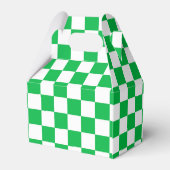 緑の白いチェッ市松模様にクパターン フェイバーボックス (裏面サイド)