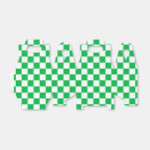 緑の白いチェッ市松模様にクパターン フェイバーボックス (折り畳みなし)