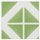 緑の白いトレンディー三角形のパターン生地 ファブリック (クローズアップ)