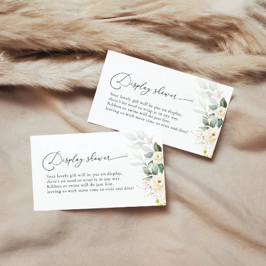 緑の白いバラ表示シャワーエンクロージャカード エンクロージャーカード