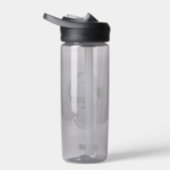 緑の白いバレーボールのチームカラーの子供の名前 ウォーターボトル (右面)