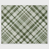 緑の白いヒスイの男らしい格子縞 ラッピングペーパー (フラット)
