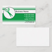 緑の白いフェードはさみ名刺 名刺 (正面/裏面)