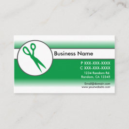 緑の白いフェードはさみ名刺 名刺