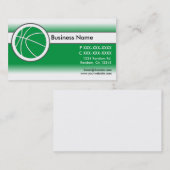 緑の白いフェードバスケットボール名刺 名刺 (正面/裏面)