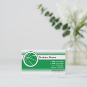 緑の白いフェードバスケットボール名刺 名刺 (スタンド正面)