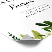 緑の白いフローラこのキャンドルバーンズの看板 ポスター (角)