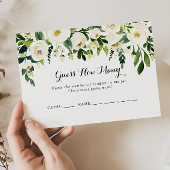 緑の白いフローラはゲームカードの数を推測 名刺