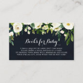 緑の白いフローラブルーベビーシャワー予約リクエスト エンクロージャーカード (正面)