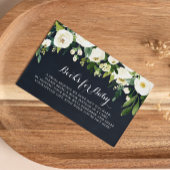 緑の白いフローラブルーベビーシャワー予約リクエスト エンクロージャーカード