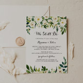 緑の白いフローラ我々はまだ誓いを更新する 招待状