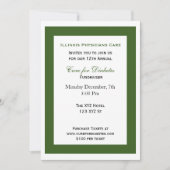 緑の白い上品な企業のパーティの招待状 招待状 (正面)