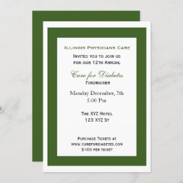 緑の白い上品な企業のパーティの招待状 招待状