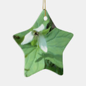 緑の白い兆 セラミックオーナメント (右)