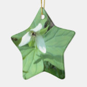 緑の白い兆 セラミックオーナメント (左)