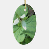 緑の白い兆 セラミックオーナメント (右)