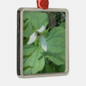 緑の白い兆 メタルオーナメント (右)