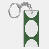 緑の白い円 キーホルダー (正面左)