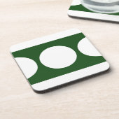 緑の白い円 コースター (左側)