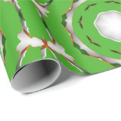 緑の白い円 ラッピングペーパー (ロールコーナー)