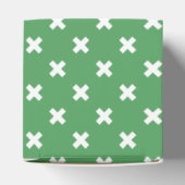 緑の白い十字縫い フェイバーボックス (上部)