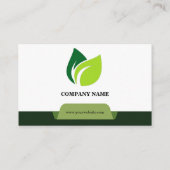 緑の白い名刺 名刺 (裏面)