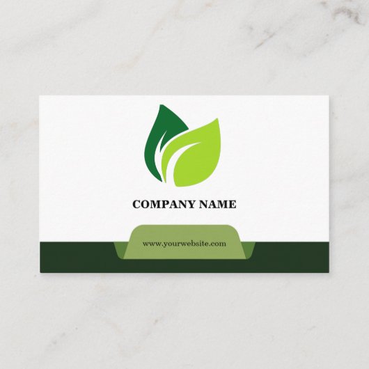 緑の白い名刺 名刺 (裏面)