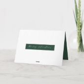 緑の白い書道のクリスマス折り紙 シーズンカード (裏面)