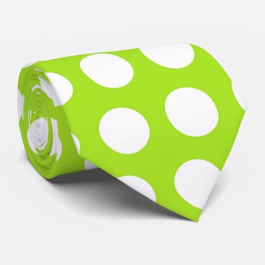 緑の白い水玉模様-春のネクタイ ネクタイ (ロール)